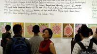 Pameran seni rupa Bio Fantasy persembahan untuk Chairil Anwar digelar di Galeri Salihara, Jakarta, Senin (15/08/2016).