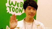 Senyum ramah Tae Joon, menyapa penggemarnya yang hadir di Popcon Asia 2016 di Jakarta Convention Center (JCC), Senayan, Jakarta Pusat pada akhir pekan lalu.