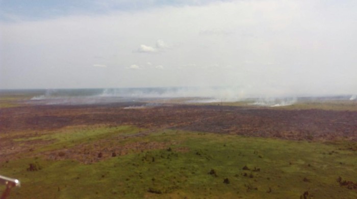 Langit Dumai Riau Dikepung Asap Kebakaran Lahan