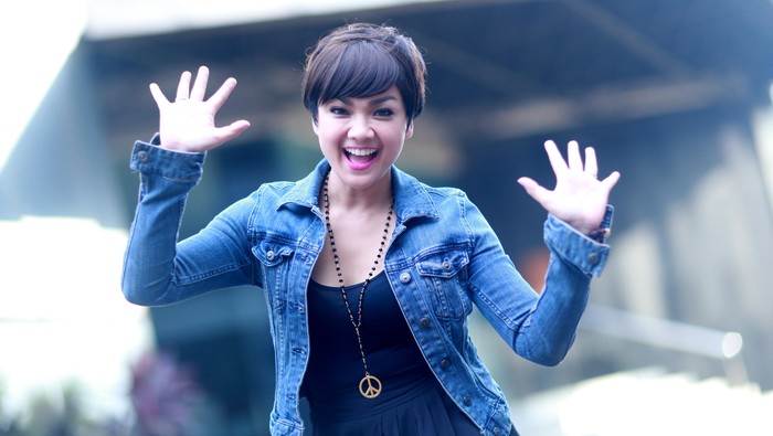 Nirina Zubir saat berkunjung ke kantor detikcom