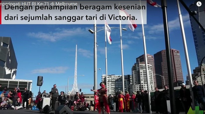 Ratusan Warga Rayakan HUT RI di Pusat Kota Melbourne