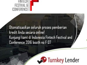 Turnkey Lender akan menampilkan cloud lending softwarenya di Indonesia Fintech Festival and Conference 2016
