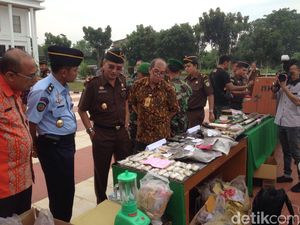 Kejari Rohil Musnahkan Barang Bukti 6 Senpi dan Narkoba Hasil Tindak Pidana