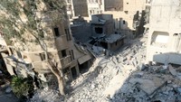 Di kawasan tersebut Omran berhasil dievakuasi. Abdalrhman Ismail/Reuters.