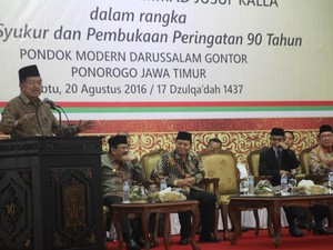 JK Hadiri Perayaan 90 Tahun Ponpes Gontor, Tekankan Pendidikan bagi Generasi Muda
