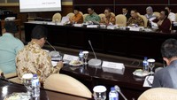 Majelis Permusyawaratan Rakyat menggelar rapat gabungan dengan Ketua Fraksi di MPR di Komplek Parlemen, Senayan, Jakarta, Senin (22/8/2016). 