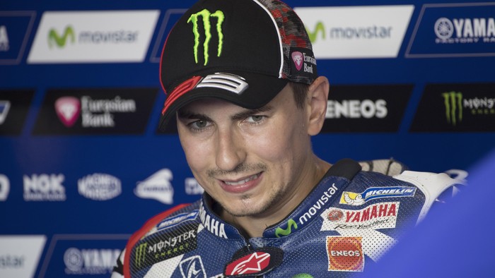 BRNO, CZECH REPUBLIC - AUGUST 20:  Jorge Lorenzo of Spain and Movistar Yamaha MotoGP looks on in box during the qualifying practice during the MotoGp of Czech Republic - Qualifying at Brno Circuit on August 20, 2016 in Brno, Czech Republic.  (Photo by Mirco Lazzari gp/Getty Images)