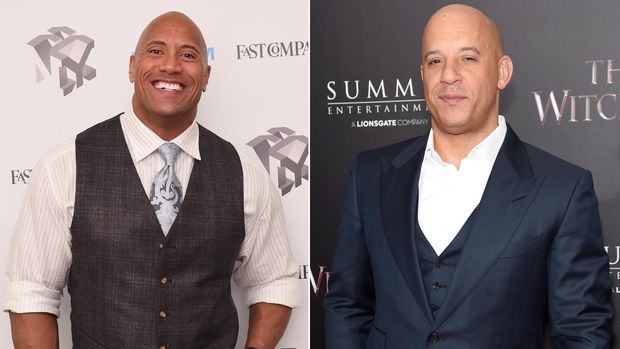 Dwayne Johnson dan Vin Diesel