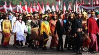 Peserta mengikuti Apel Gelar Nasional Bela Negara 2016 di Silang Monas, Jakarta, Selasa (23/08/2016). 