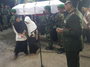 Praka Anumerta Wahyudi Dimakamkan di Pemakaman Umum Kampung Halamannya