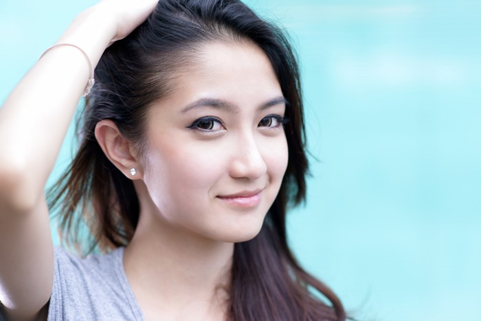 179086189 A beautiful asian girl portrait