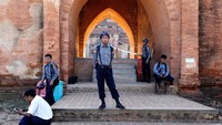 Otoritas setempat menyebut, tiga orang tewas akibat gempa yang mengguncang Myanmar pada Rabu (24/8) sore ini. Soe Zeya Tun/Reuters.