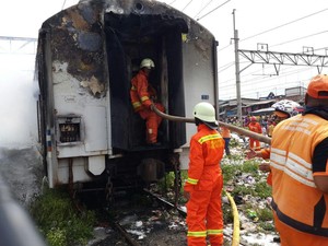 Penyebab Kereta Kertajaya Terbakar di Tanjung Priok Diduga Korsleting Listrik