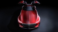 Konsep ini memadukan kesan klasik pada bentuk coupe aero dengan gaya pintu gullwing serta teknologi modern. Ist/Daimler