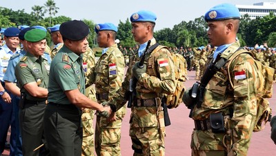 Panglima TNI Berangkatkan Satgas Kontingen Garuda
