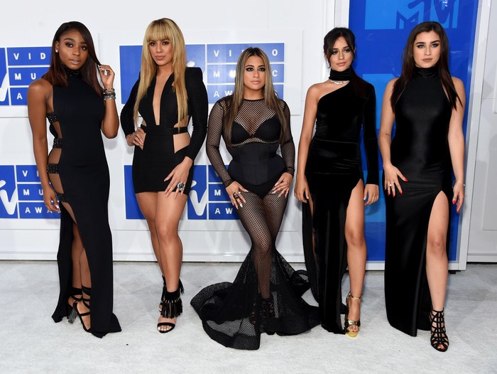 Fifth Harmony LOS ANGELES, CA - NOVEMBER 20: Recording artists Lauren Jauregui, Dinah Jane Hansen, Normani Hamilton, Ally Brooke and Camila Cabello of Fifth Harmony and Ty Dolla Sign accept Collaboration of the Year for Work from Home onstage during the 2016 American Music Awards at Microsoft Theater on November 20, 2016 in Los Angeles, California. (Photo by Kevin Winter/Getty Images)