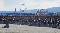 Ada 3 rangkaian event yaitu sunatan tradisional Tandaki, Kandea-kandea semacam makan bersama dengan 2.000 nampan dan tarian kolosal yaitu Lumense, Potimbe dan Ponare oleh 10 ribu orang! (Afif/detikTravel)