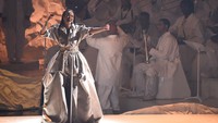 Rihanna saat tampil di Madison Square Garden, New York, AS pada Minggu (28/8/2016) waktu setempat. Michael Loccisano/Getty Images/detikFoto.