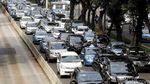 Hari Pertama Ganjil-Genap, Lalin Sudirman Padat