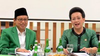 Ketua Umum PPP Djan Faridz, saat menerima Wakil Ketua DPD RI Ratu Hemas di kantor DPP PPP, Jakarta, Rabu (31/08/2016).