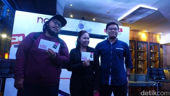 Pemenang live tweet acara ngopi mendapatkan voucher MAP. Foto: detikINET/Adi Fida Rahman