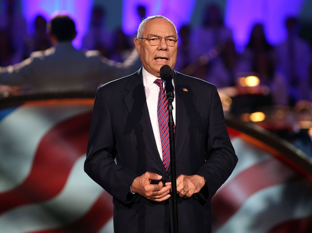 WASHINGTON, DC - JULY 04:  Former Gen. Colin Powell (Ret.) onstage at A Capitol Fourth concert at the U.S. Capitol, West Lawn, on July 4, 2016 in Washington, DC.  (Photo by Paul Morigi/Getty Images for Capital Concerts)