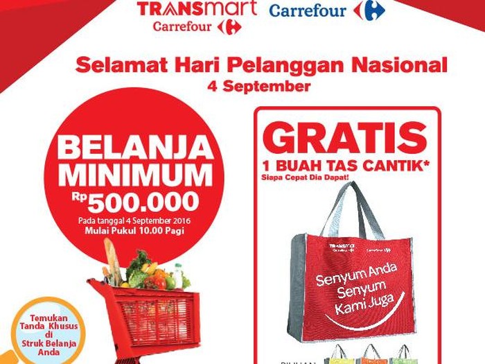 Pembelian Kedua Diskon 50% di Transmart Carrefour