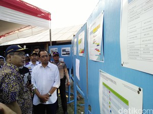Menhub Budi Karya Tinjau Lokasi Pembangunan Pelabuhan Patimban Subang