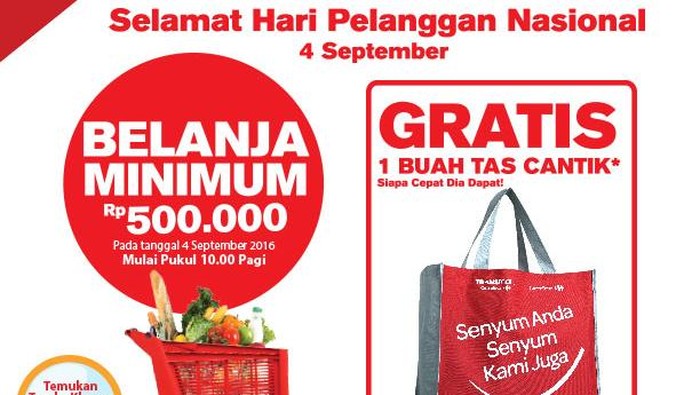 Spesial Hari Pelanggan Nasional di Transmart Carrefour