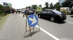 Tiang Rambu Lalin Sudah Digeser, Lalin Masih Macet
