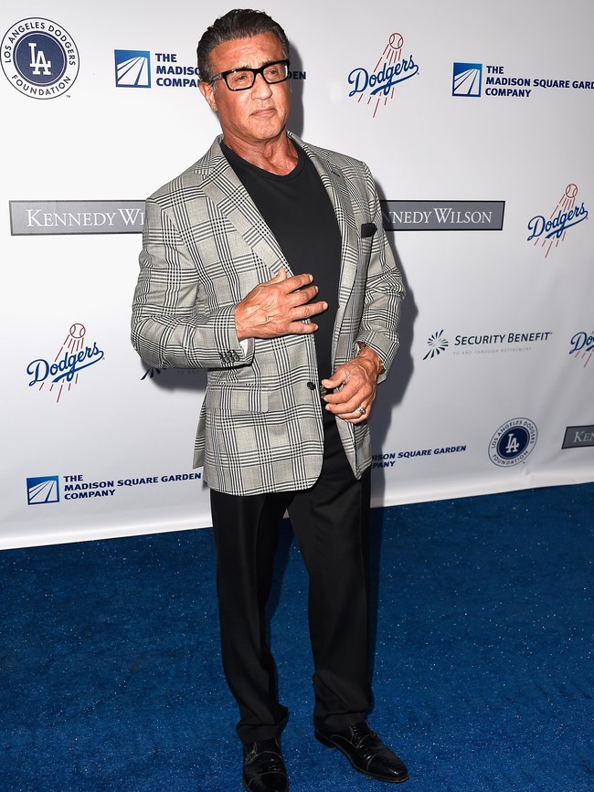 Di usia 74 tahun Sylvester Stallone masih aktif menjadi aktor laga meskipun tubuhnya sudah tidak sekekar dulu. Proyek terbarunya The Suicide Squad akan rilis tahun ini. Foto: Frazer Harrison