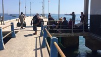 Titik pembangunan lainnya ada di dermaga Teluk Nare. Pembangunan ini, terdapat di dermaga khusus. Rencananya toilet dan ruang tunggu sedang dalam pengerjaan di lokasi ini. (Masaul/detikTravel)