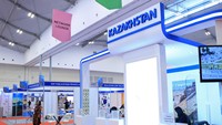 Foto: Aneka booth dari negara yang tergabung dalam PATA juga ikut hadir. Contohnya seperti booth dari Kazakhstan (Randy/detikTravel)