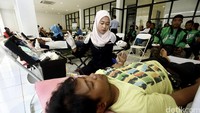 Donor darah ini diikuti oleh driver Go-Jek.