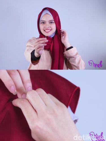 Tutorial Hijab Berbahan Licin yang Mudah dan Praktis