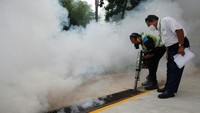 Virus ini juga telah masuk wilayah Singapura. Pemerintah Singapura pun terus melakukan upaya untuk mengatasi merebaknya virus ini. REUTERS/Edgar Su.