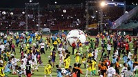 Acara Haornas diawali dengan festival juggling yang dilakukan oleh seribu anak-anak. Ist/Kemenpora.