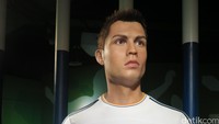 Cristiano Ronaldo berseragam Real Madrid.