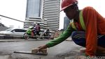 Perbaikan Jalur Lambat Jalan Sudirman