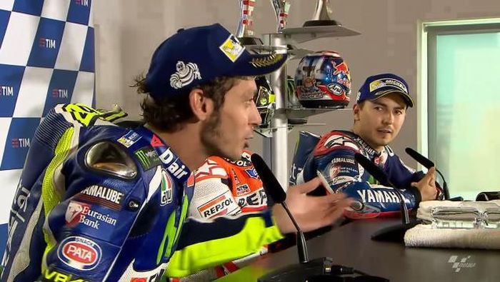 Valentino Rossi, Jorge Lorenzo Debat Valentino Rossi dan Jorge Lorenzo