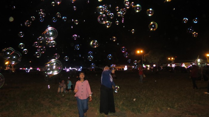 Suasana di alun-alun kidul yogyakarta
