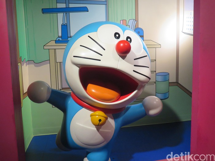 Doraemon Patung lilin dari karakter manga asal Jepang Doraemon saat dipamerkan di Museum Madame Tussauds di Bangkok, Thailand.