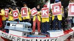 Puluhan Mahasiswa Demo Tolak Reklamasi Teluk Jakarta