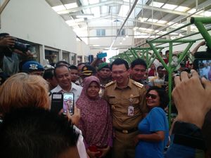 Resmikan Pasar Kebon Bawang, Ahok Singgung Oknum Pemalak