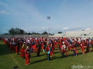 Gladi Kotor, Seribu Penari Gandrung Banyuwangi Latihan Hingga Malam Hari