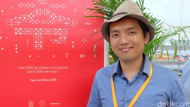 Penulis Agustinus Wibowo di Beijing International Book Fair (BIBF) 2016.