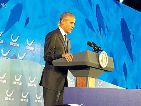 Foto: Obama di forum Our Ocean Conference 2016 di Washington DC (Dok. Delegasi KKP)
