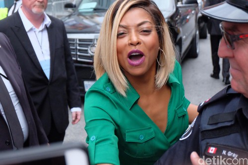 Taraji P Henson dan Pharrell Williams saat ditemui di TIFF 2016