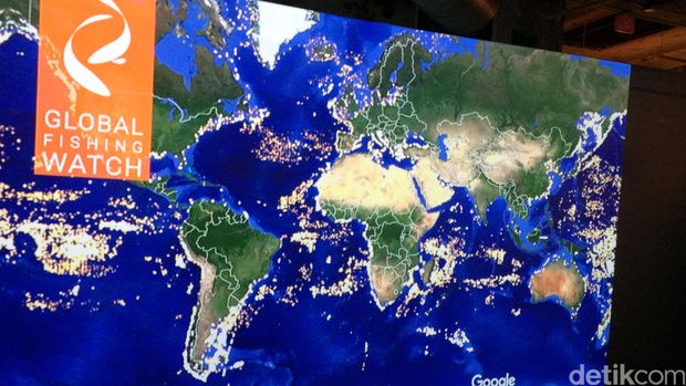 Aplikasi Global Fishing Watch/ Fajar detikcom
