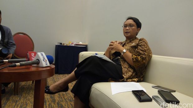  Menlu RI Retno Marsudi memberikan kepada wartawan terkait Konferensi Tingkat Menteri Gerakan Non-Blok di Venezuela, Jumat (15/9/2016). Foto: Bagus Prihantoro Nugroho-detikcom